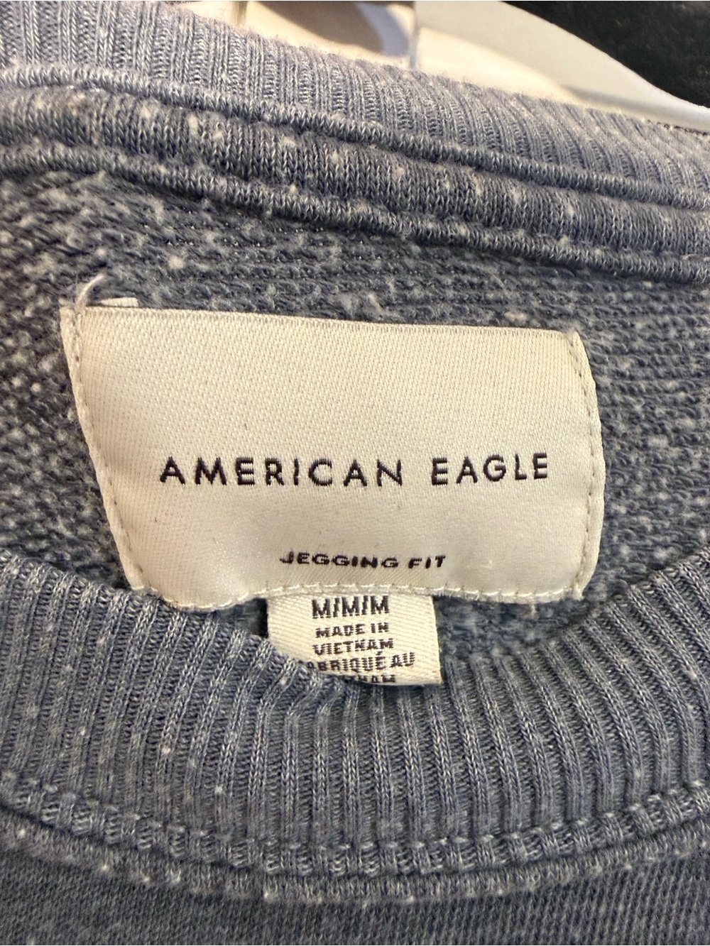 American Eagle Gray Jegging-Fit Crescent Moon Graphic Sweatshirt - Picture 5 of 5